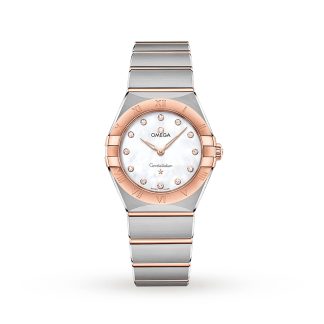 Modedesigner Omega Constellation Manhattan 28mm Damenuhr aus Edelstahl O13120286055001