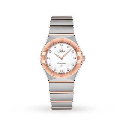 Modedesigner Omega Constellation Manhattan 28mm Damenuhr aus Edelstahl O13120286055001