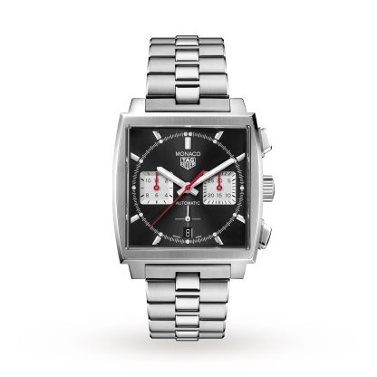 Modedesigner TAG Heuer Monaco Calibre Heuer 02 39mm Herrenuhr aus Edelstahl CBL2113.BA0644