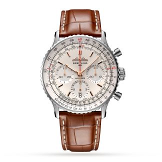 Replik Designer Breitling Navitimer B01 Chronograph 41 Edelstahl Uhr Alligator AB0139211G1P1