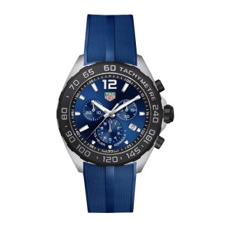 Replik Designer TAG Heuer Formula 1 Chronograph 43mm Herrenuhr blau Gummi CAZ101AV.FT8077