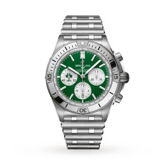 Replik Handgelenk Breitling Chronomat B01 42 Sechs Nationen Limited Edition Irland Uhr Edelstahl AB0134A91L1A1