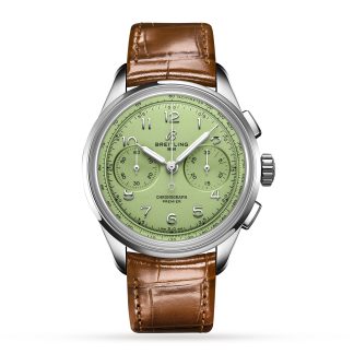 Replik Handgelenk Breitling Premier Heritage Chronograph 40 Uhr Alligator AB0930D31L1P1