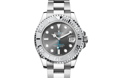 Replik Handgelenk Rolex Yacht-Master 37 Austernstahl und Platin M268622-0002