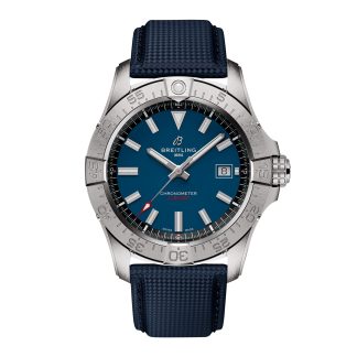 Replik Luxus Breitling Avenger Automatik 42mm Herrenuhr blau Leder Kalbsleder A17328101C1X1