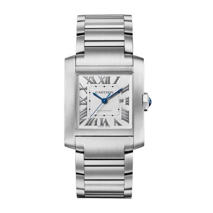 Replik Luxus Cartier Tank Française Uhr großes Modell automatisches mechanisches Uhrwerk Stahl Stahl WSTA0067