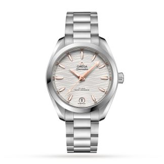 Replik Luxus Omega Seamaster Aqua Terra Co-Axial Master Chronometer 34mm Damenuhr aus Edelstahl O22010342002001