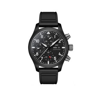 Replik Uhren vs echte IWC Pilot Chronograph Top Gun 41mm Herrenuhr Gummi IW389401