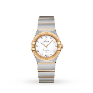 Replik Uhren vs echte Omega Constellation Manhattan 28mm Damenuhr aus Edelstahl O13120286055002