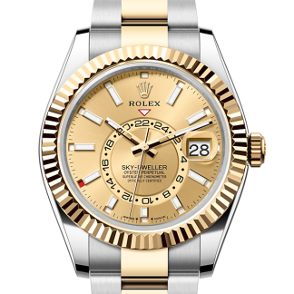 Replik-Uhren vs. echte Uhren Rolex Sky-Dweller Austernstahl und Gelbgold M336933-0001