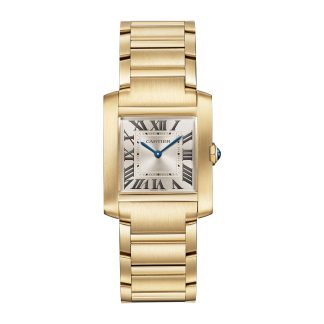 Schweizer Replik-Uhren Preis Cartier Tank Française Uhr Medium Modell Quarzwerk Gelbgold Gelbgold WGTA0113