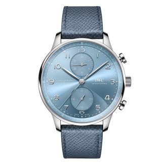 Schweizer Replik-Uhren Preis IWC Portugieser Chronograph 41 Blau Horizon Kalbsleder IW371626