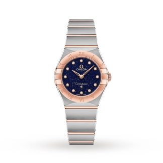 Schweizer Replik-Uhren Preis Omega Constellation 25mm Damenuhr aus Edelstahl und 18ct Rose Gold O13120256053002