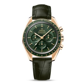 Schweizer Replik-Uhren Preis Omega Speedmaster Moonwatch Professional Co-Axial Master Chronometer Chronograph 42mm Herrenuhr grün Mondschein Gold Leder O31063425010001