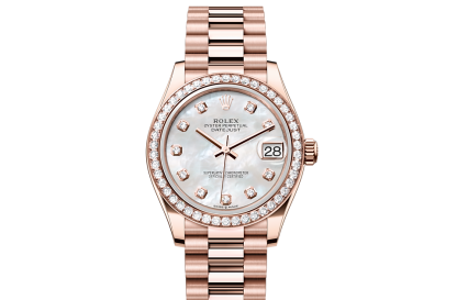 Schweizer Replik Uhren Preis Rolex Datejust 31 Everose-Gold und Diamanten M278285RBR-0005