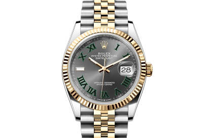 Schweizer Replik Uhren Preis Rolex Datejust 36 Austernstahl und Gelbgold M126233-0035