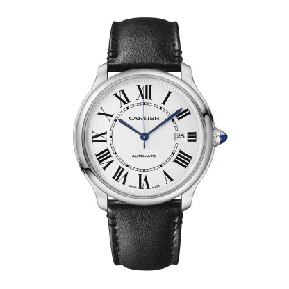 Schweizer Replik-Uhren billig Cartier Ronde Must De Cartier Uhr 40mm mechanisches Uhrwerk mit automatischem Aufzug Stahl Kunstleder WSRN0032