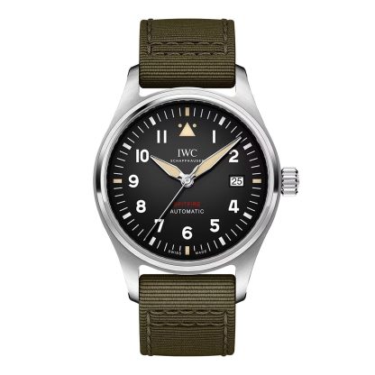 Schweizer Replik-Uhren billig IWC Pilot Automatic Spitfire 39mm Herrenuhr schwarzes Gewebe IW326805