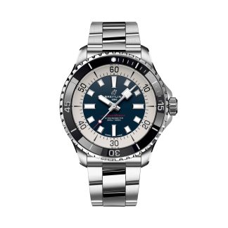 billige Designer Breitling Superocean Automatic 44 Edelstahl Blau Uhr Edelstahl A17376211C1A1