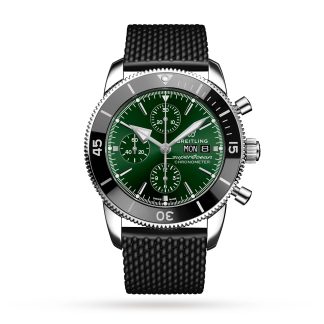 billige Designer Breitling Superocean Heritage Chronograph 44 Edelstahl Kautschukband Uhr Gummi A13313121L1S1