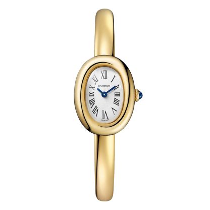 billige Designer Cartier Baignoire De Cartier Uhr Mini Modell Quarzwerk Gelbgold Gelbgold WGBA0021