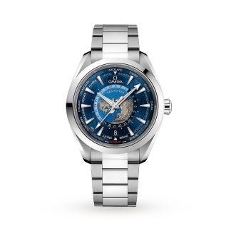 billige Designer Omega Seamaster Aqua Terra 150m Co-Axial GMT Worldtimer 43mm Herrenuhr Edelstahl O22010432203001