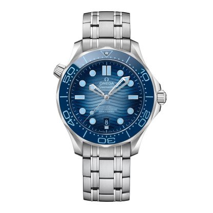 billige Designer Omega Seamaster Diver 300M Co-Axial Master Chronometer 42mm Sommer Blau Edelstahl O21030422003003