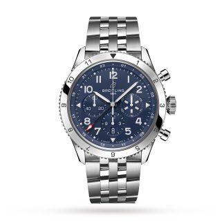 billiger Luxus Breitling Super AVI B04 Chronograph GMT 46 Hommage an Vought F4U Corsair Uhr Edelstahl AB04451A1C1A1