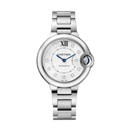 billiger Luxus Cartier Ballon Bleu De Cartier Uhr 33mm Automatikwerk Stahl Diamanten Stahl W4BB0021