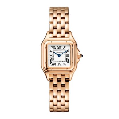 billiger Luxus Cartier Panthere de Cartier Uhr kleines Modell Quarzwerk. Gehäuse aus Roségold 750/1000 Abmessungen: 23 mm x 30 mm Roségold WGPN0040