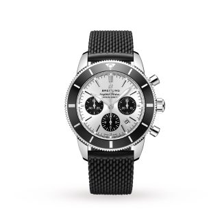 gefälschte Designer Breitling Superocean Heritage B01 Chronograph 44 Edelstahl Uhr Gummi AB0162121G1S1