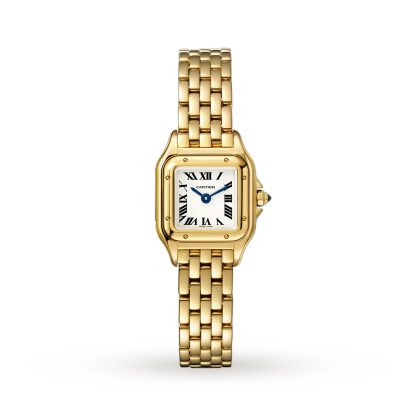 gefälschte Designer Cartier Panthère De Cartier Uhr Mini Modell Quarzwerk Gelbgold Gelbgold WGPN0036