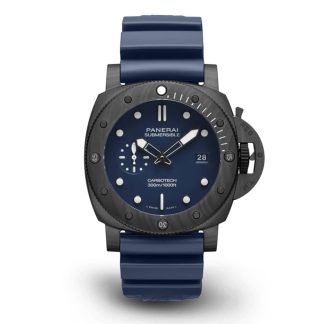 gefälschte Designer Panerai Submersible QuarantaQuattro Carbotech Blu Abisso Gummi PAM01232