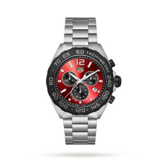 gefälschte Designer TAG Heuer Formula 1 Quarz Chronograph 200M 43mm Herrenuhr Rot Edelstahl CAZ101AN.BA0842