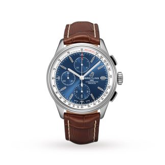 gefälschte Handgelenk Breitling Premier Chronograph 42 Edelstahl Uhr Krokodilleder A13315351C1P1