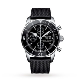 gefälschte Handgelenk Breitling Superocean Heritage Chronograph 44 Edelstahl Kautschukband Uhr Gummi A13313121B1S1