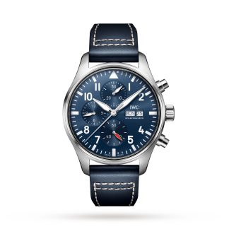 gefälschte Handgelenk IWC Fliegeruhr Chronograph 43mm Kalbsleder IW378003