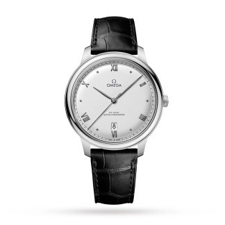 gefälschte Handgelenk Omega De Ville Prestige Co-Axial Master Chronometer 40mm Herrenuhr Silber Alligator O43413402002001