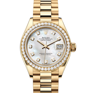 gefälschter Designer Rolex Lady-Datejust Gelbgold und Diamanten M279138RBR-0015