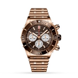 gefälschter Luxus Breitling Super Chronomat B01 44 18k Rotgold Uhr 18ct Rose Gold RB0136E31Q1R1