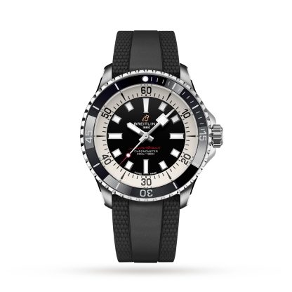 gefälschter Luxus Breitling Superocean Automatic 42 Edelstahl Kautschukband Uhr Gummi A17375211B1S1