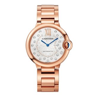 gefälschter Luxus Cartier Ballon Bleu de Cartier Uhr 36 mm Rose Gold WGBB0055