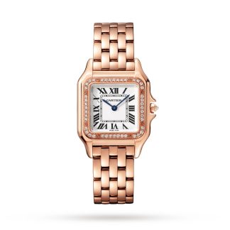 heißer Verkauf Designer Cartier Panthere De Cartier Uhr Medium Modell Quarzwerk Rose Gold Rose Gold WJPN0009