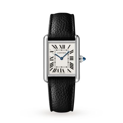 heißer Verkauf Designer Cartier Tank Must Großes Modell Quarzwerk Stahl Leder Kalbsleder WSTA0041