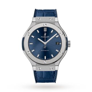 heißer Verkauf Designer Hublot Classic Fusion Blau Titan 38mm Leder 565.NX.7170.LR