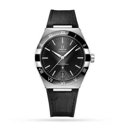 heißer Verkauf Designer Omega Constellation Co-Axial Master Chronometer 41mm Herrenuhr schwarz Leder O13133412101001