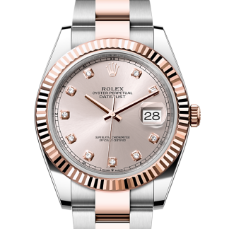 heißer Verkauf Designer Rolex Datejust 41 Austernstahl und Everosegold M126331-0007