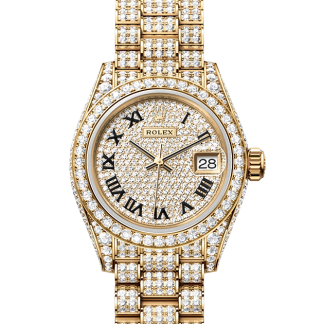 heißer Verkauf Designer Rolex Lady-Datejust Gelbgold und Diamanten M279458RBR-0001