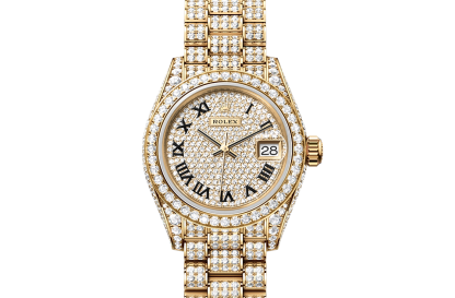 heißer Verkauf Designer Rolex Lady-Datejust Gelbgold und Diamanten M279458RBR-0001