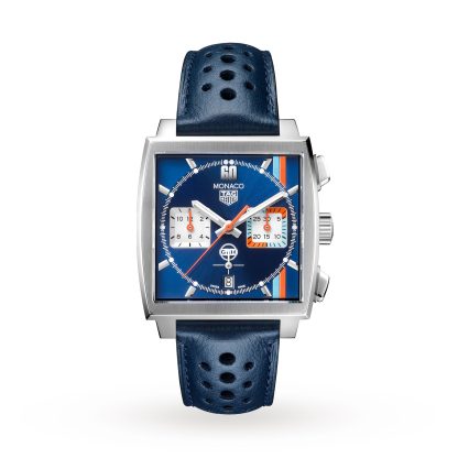 heißer Verkauf Designer TAG Heuer Monaco Gulf Special Edition 39mm Herrenuhr Leder CBL2115.FC6494